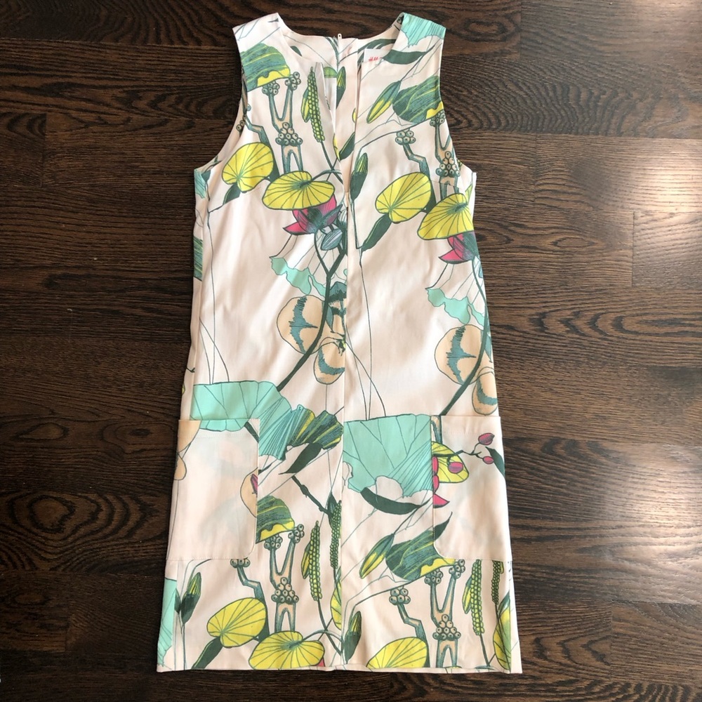 H&M Multicolor Floral Midi Dress Size 2
